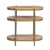 Rockwell Brown/Gold End Table by Crestview at Eve Furniture