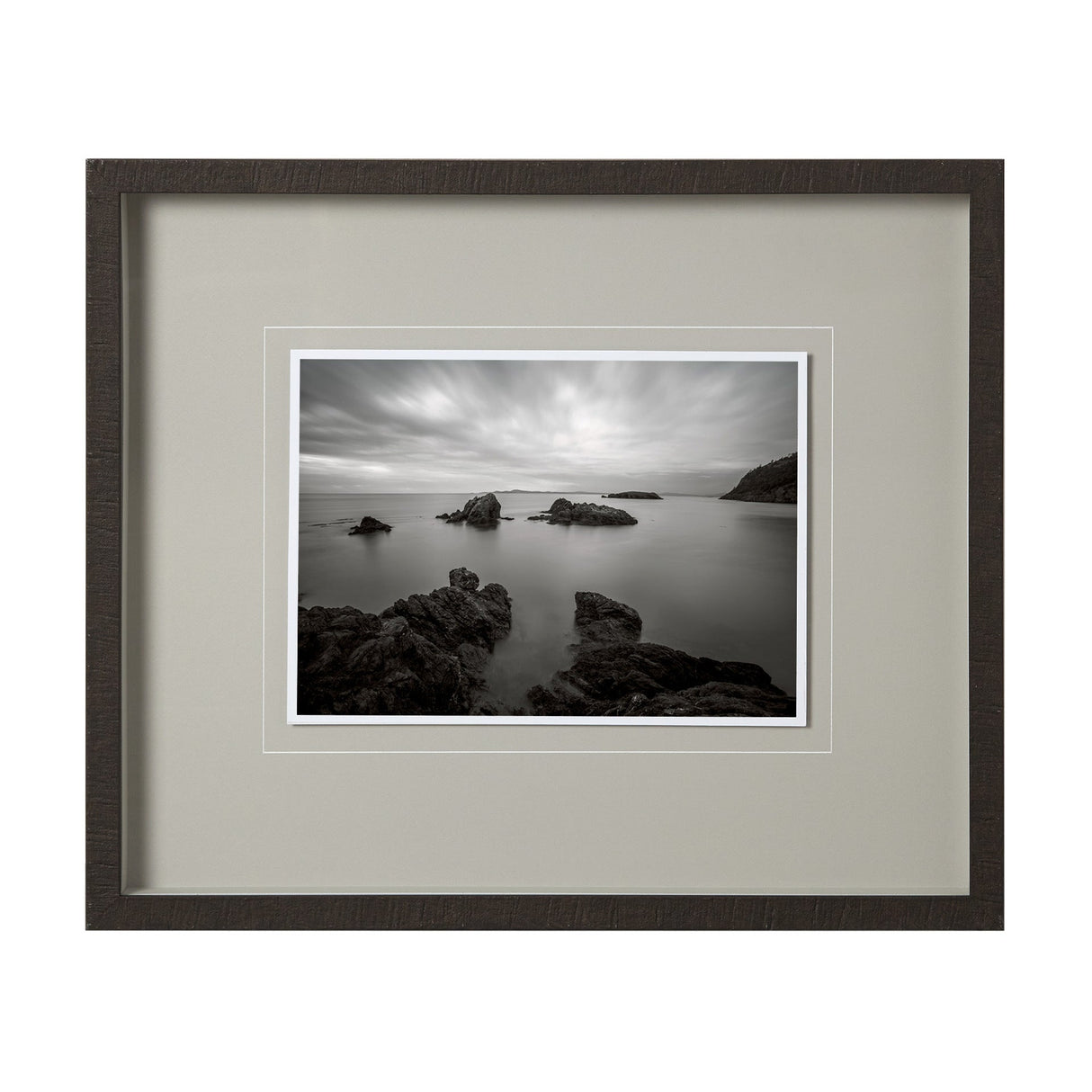 Rocky Coastline, Rosario Beach by Bisig, Steve a Framed Photo Art Print Matted under Glass by Mercana at Eve Furniture