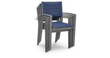 Rocky Creek Blue/Gray Outdoor Sling Arm Chair (Set of 4) by Ashley at Eve Furniture