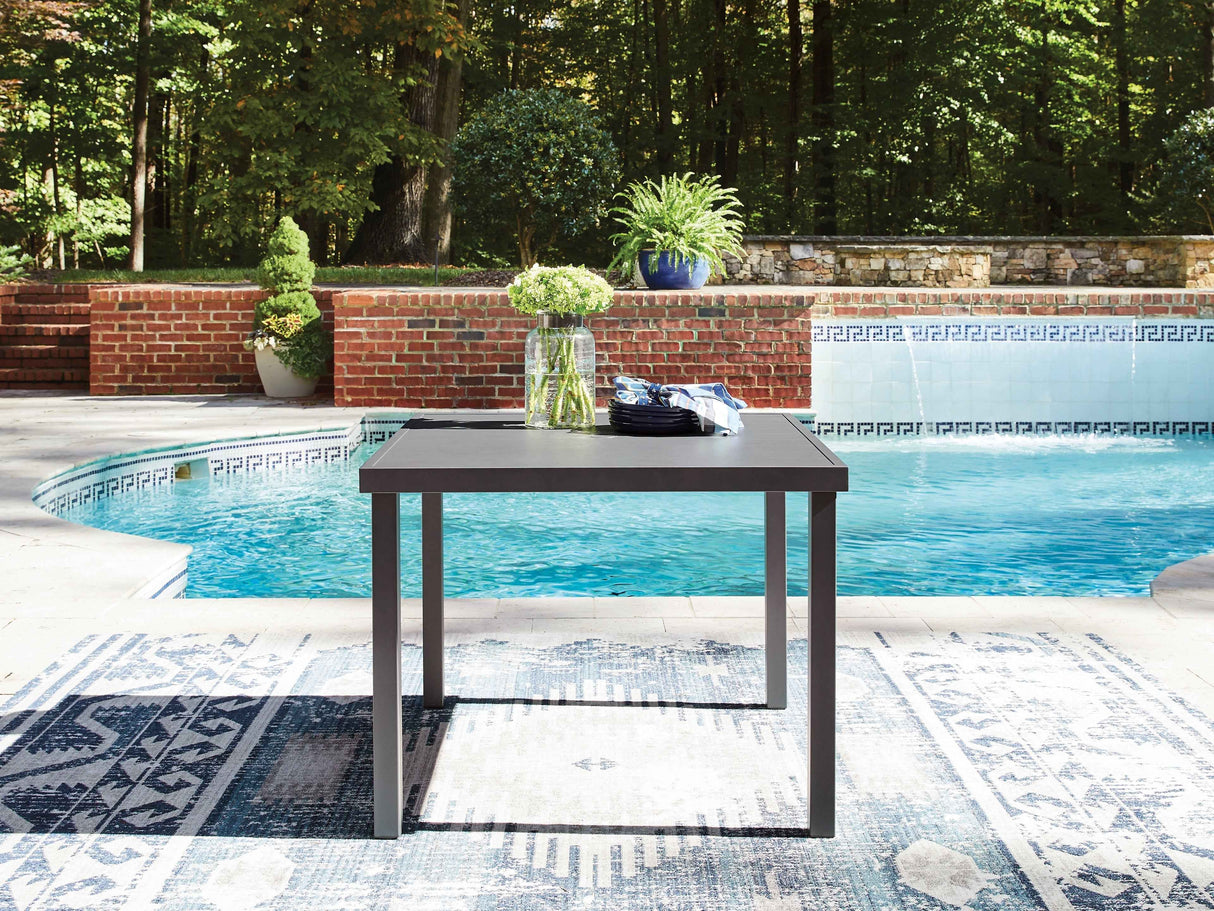 Rocky Creek Gray Outdoor Dining Table by Ashley at Eve Furniture