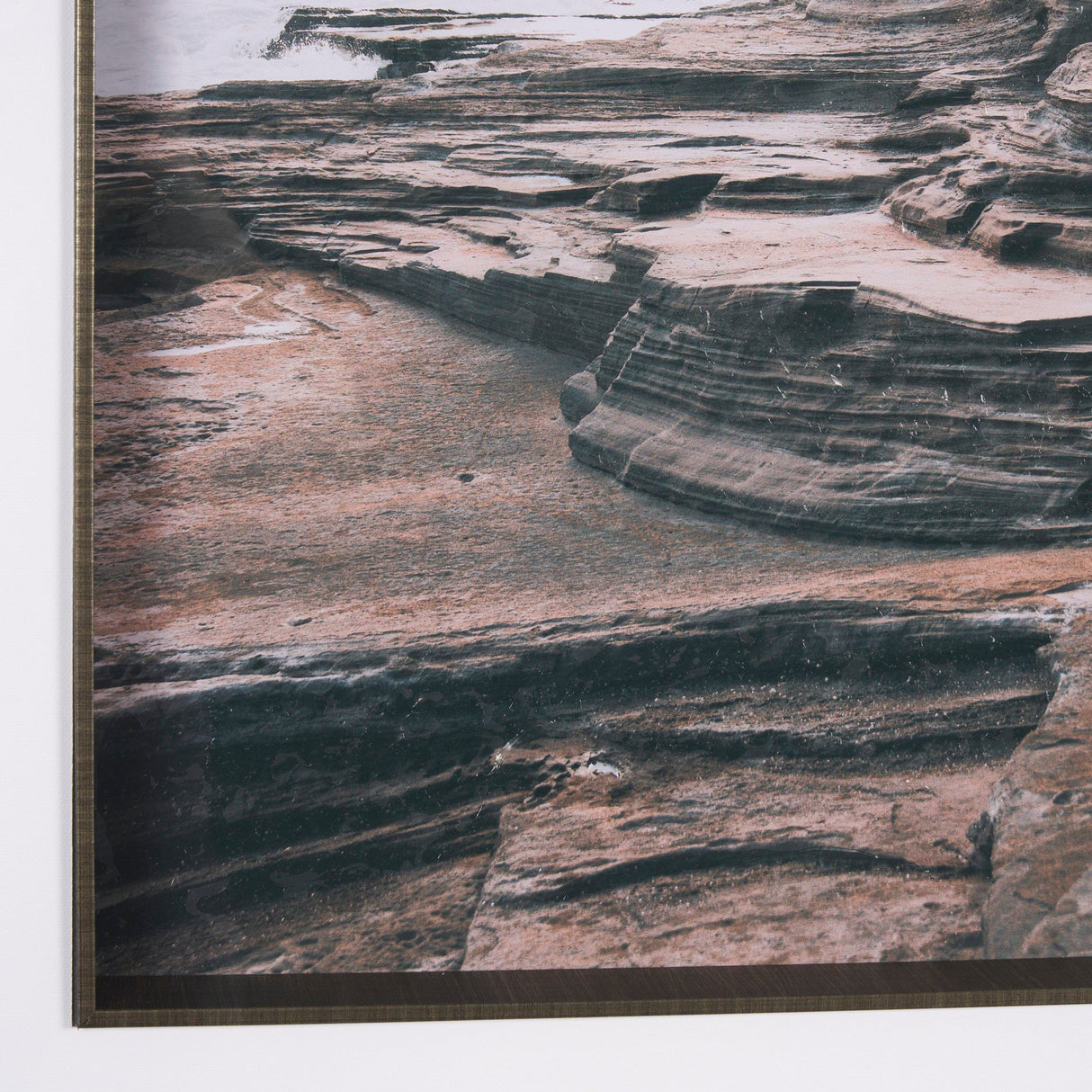 Rocky Shore Hawaii by Max Blakesberg Studios a Hand Embellished Framed Photo Art Print Matted under by Mercana at Eve Furniture