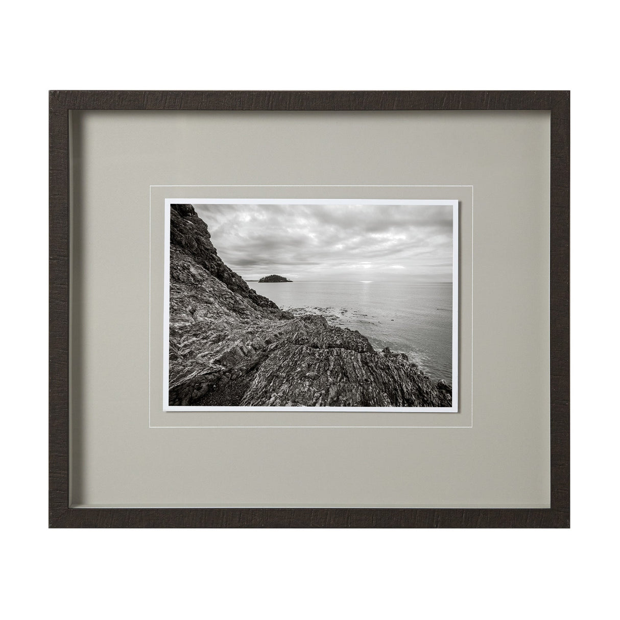 Rocky Shoreline, Rosario Beach by Bisig, Steve a Framed Photo Art Print Matted under Glass by Mercana at Eve Furniture