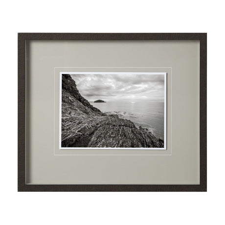 Rocky Shoreline, Rosario Beach by Bisig, Steve a Framed Photo Art Print Matted under Glass by Mercana at Eve Furniture