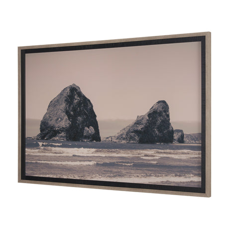 Rocky Shores by Nathan Larson a Hand Embellished Framed Photo Art Print Matted under Glass by Mercana at Eve Furniture