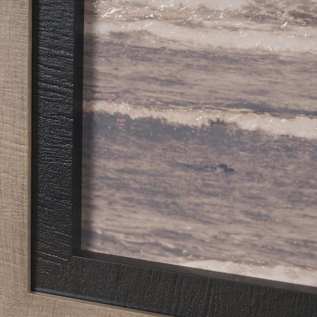 Rocky Shores by Nathan Larson a Hand Embellished Framed Photo Art Print Matted under Glass by Mercana at Eve Furniture
