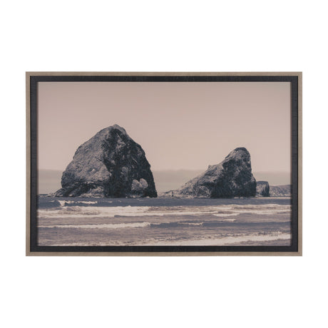 Rocky Shores by Nathan Larson a Hand Embellished Framed Photo Art Print Matted under Glass by Mercana at Eve Furniture