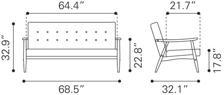 Rocky Sofa Putty by Zuomod at Eve Furniture