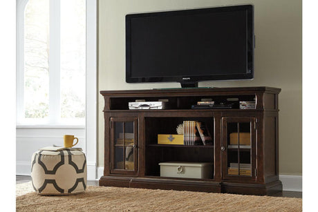 Roddinton Dark Brown 72" TV Stand by Ashley at Eve Furniture