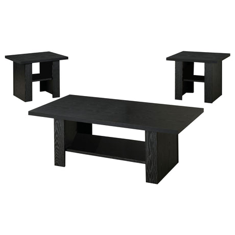 Rodez Black Oak 3-Piece Occasional Table Set by Coaster at Eve Furniture