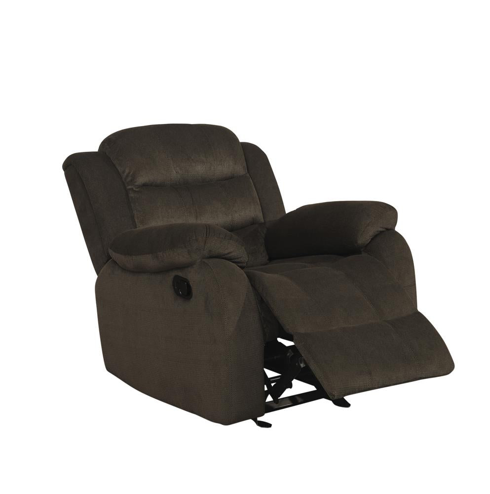 Rodman Upholstered Glider Recliner Chocolate