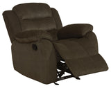 Rodman Upholstered Glider Recliner Chocolate