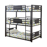 Rogen Dark Bronze Twin Triple Bunk Bed