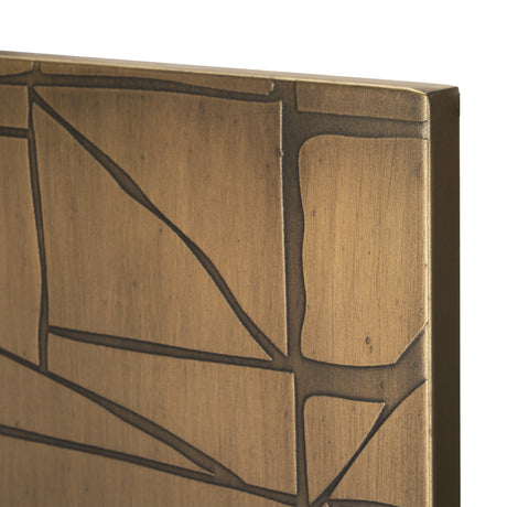 Roho Painted Gold Metal Wall Art by Mercana at Eve Furniture