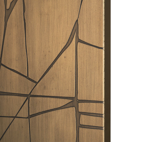Roho Painted Gold Metal Wall Art by Mercana at Eve Furniture