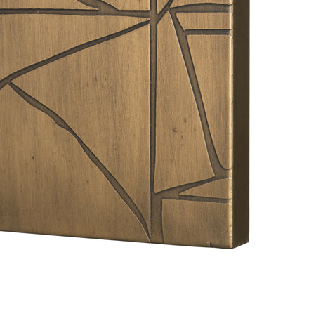 Roho Painted Gold Metal Wall Art by Mercana at Eve Furniture