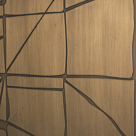 Roho Painted Gold Metal Wall Art by Mercana at Eve Furniture