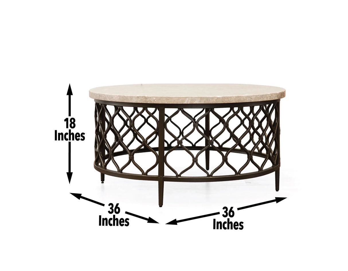 Roland Marble Top Cocktail Table by Steve Silver at Eve Furniture