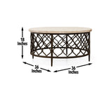 Roland Marble Top Cocktail Table by Steve Silver at Eve Furniture
