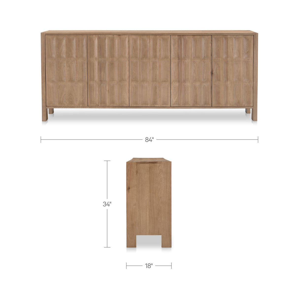Roland Natural Sideboard by MOES at Eve Furniture