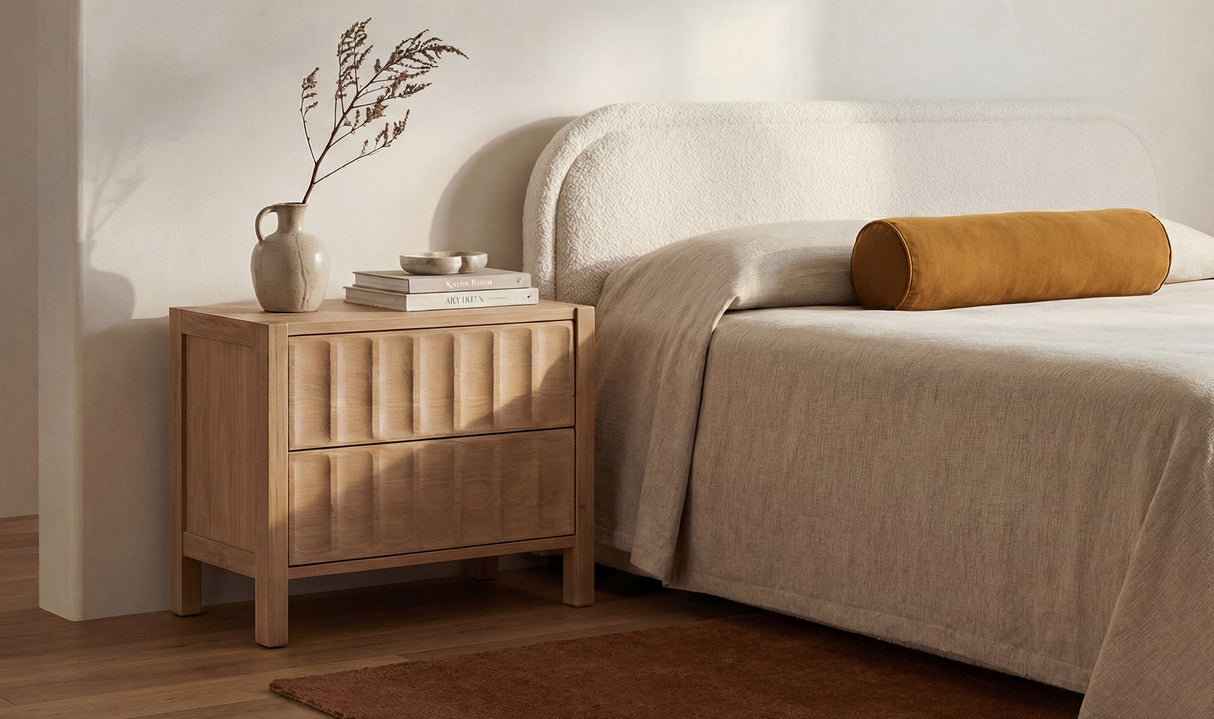 Roland Nightstand Natural by Moe's Home at Eve Furniture