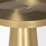 Roland Satin Brass Cast Aluminum Metal Accent Table by Mercana at Eve Furniture