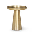 Roland Satin Brass Cast Aluminum Metal Accent Table by Mercana at Eve Furniture