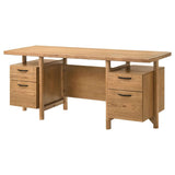 Roldan Light Ash 69-inch 4-drawer Computer Desk with File Drawer by Coaster at Eve Furniture