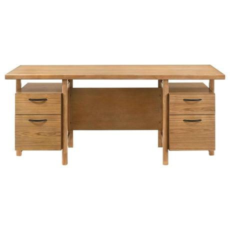 Roldan Light Ash 69-inch 4-drawer Computer Desk with File Drawer by Coaster at Eve Furniture