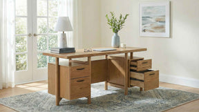 Roldan Light Ash 69-inch 4-drawer Computer Desk with File Drawer by Coaster at Eve Furniture