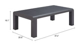 Rolig Black Outdoor Coffee Table by Zuomod at Eve Furniture