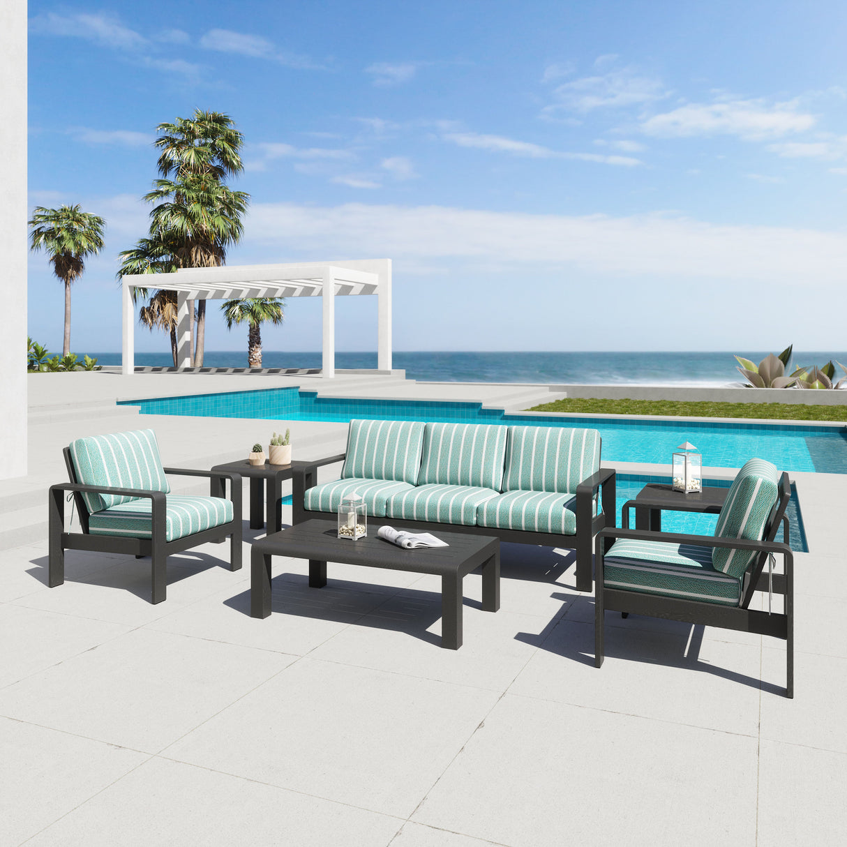 Rolig Green Outdoor Armchair by Zuomod at Eve Furniture