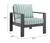 Rolig Green Outdoor Armchair by Zuomod at Eve Furniture