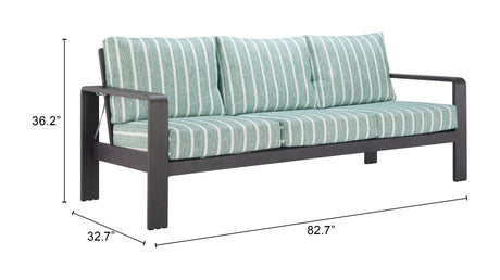 Rolig Green Outdoor Sofa by Zuomod at Eve Furniture