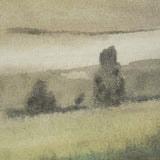 Rolling Fields I Hand Embellished Black Framed Watercolor Art Print on Paper Mounted with Backing by Mercana at Eve Furniture