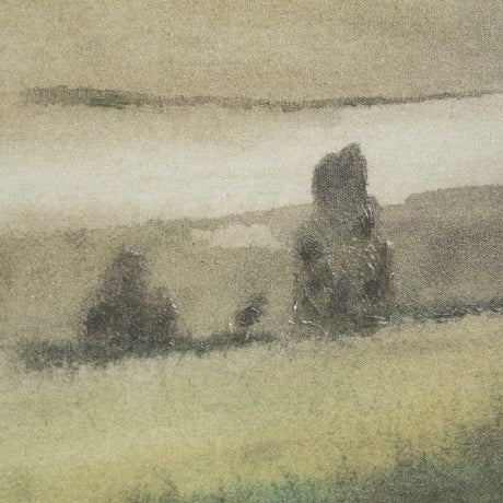 Rolling Fields I Hand Embellished Black Framed Watercolor Art Print on Paper Mounted with Backing by Mercana at Eve Furniture