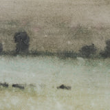 Rolling Fields I Hand Embellished Brown Framed Watercolor Art Print on Paper Mounted with Backing by Mercana at Eve Furniture