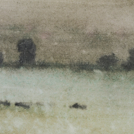 Rolling Fields I Hand Embellished Brown Framed Watercolor Art Print on Paper Mounted with Backing by Mercana at Eve Furniture