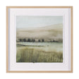 Rolling Fields I Hand Embellished Brown Framed Watercolor Art Print on Paper Mounted with Backing by Mercana at Eve Furniture