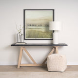 Rolling Fields II Hand Embellished Black Framed Watercolor Art Print on Paper Mounted with Backing by Mercana at Eve Furniture