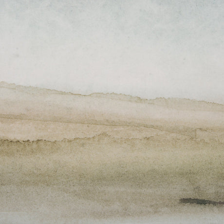 Rolling Fields II Hand Embellished Brown Framed Watercolor Art Print on Paper Mounted with Backing by Mercana at Eve Furniture
