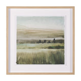 Rolling Fields II Hand Embellished Brown Framed Watercolor Art Print on Paper Mounted with Backing by Mercana at Eve Furniture
