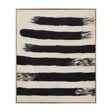 Rollins Large Cream w/ Black Stripes Wool Framed Art by Mercana at Eve Furniture