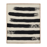 Rollins Large Cream w/ Black Stripes Wool Framed Art by Mercana at Eve Furniture