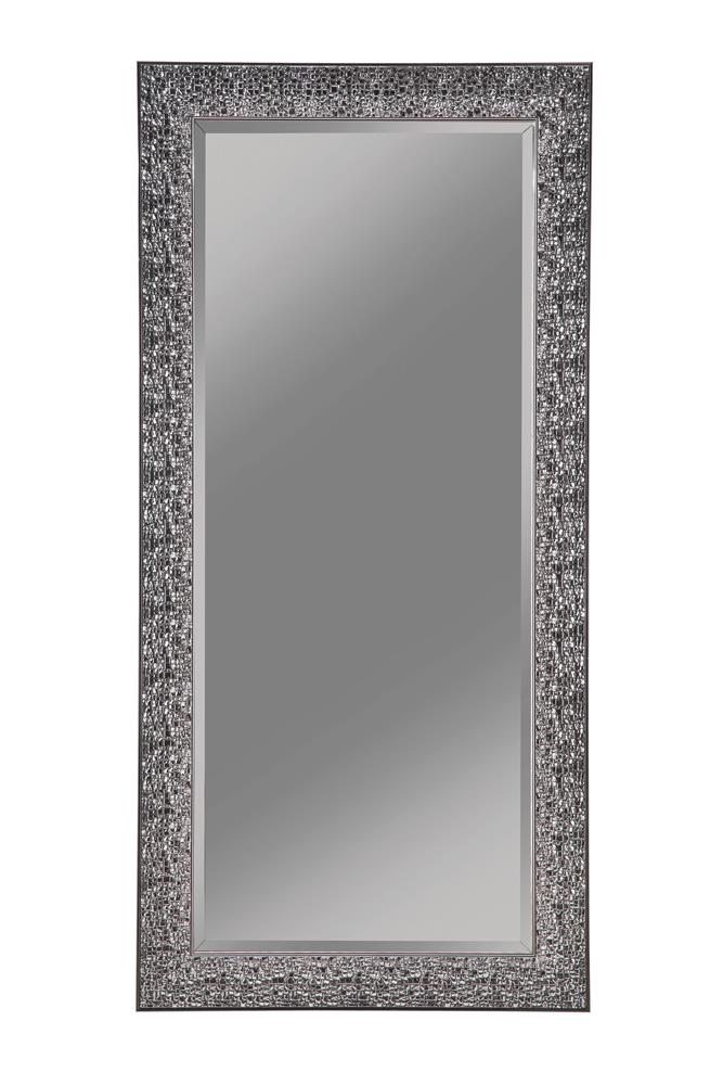 Rollins Black Rectangular Floor Mirror