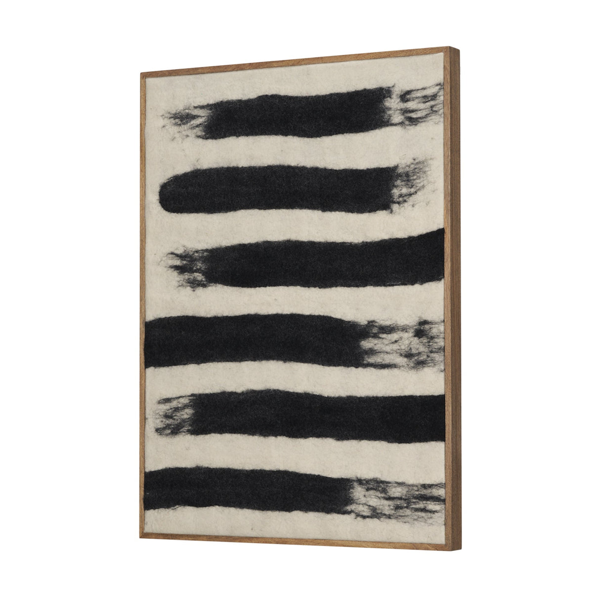 Rollins Small Cream w/ Black Stripes Wool Framed Art by Mercana at Eve Furniture