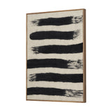 Rollins Small Cream w/ Black Stripes Wool Framed Art by Mercana at Eve Furniture