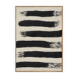 Rollins Small Cream w/ Black Stripes Wool Framed Art by Mercana at Eve Furniture