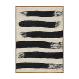 Rollins Small Cream w/ Black Stripes Wool Framed Art by Mercana at Eve Furniture
