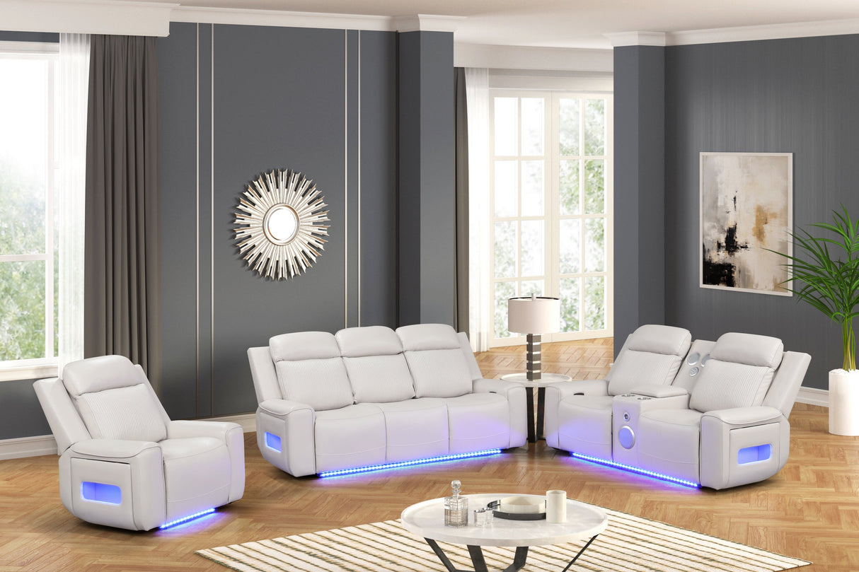 Rolls Royce Sand 3-Piece Reclining Living Room Set by Happy Homes at Eve Furniture