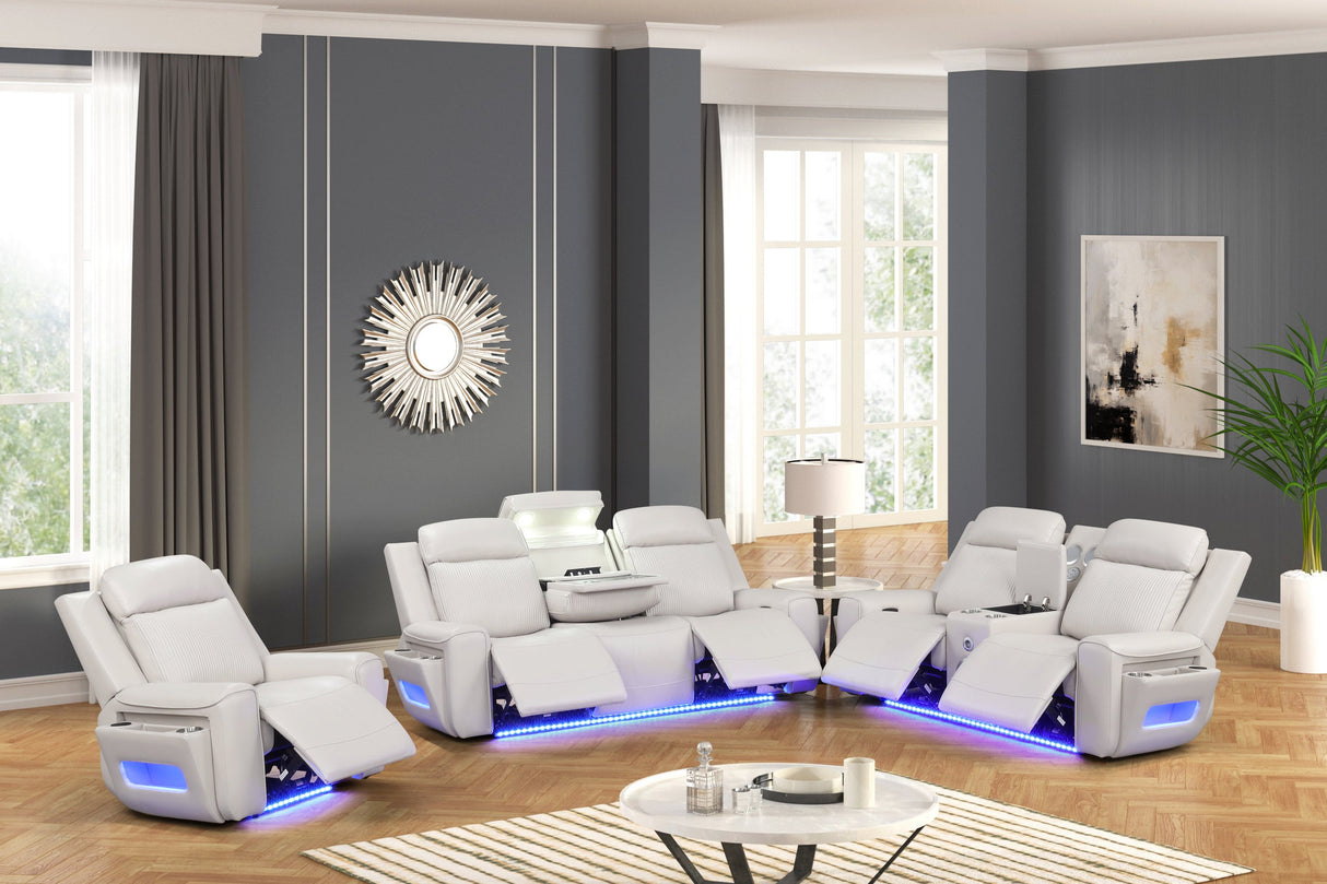 Rolls Royce Sand 3-Piece Reclining Living Room Set by Happy Homes at Eve Furniture